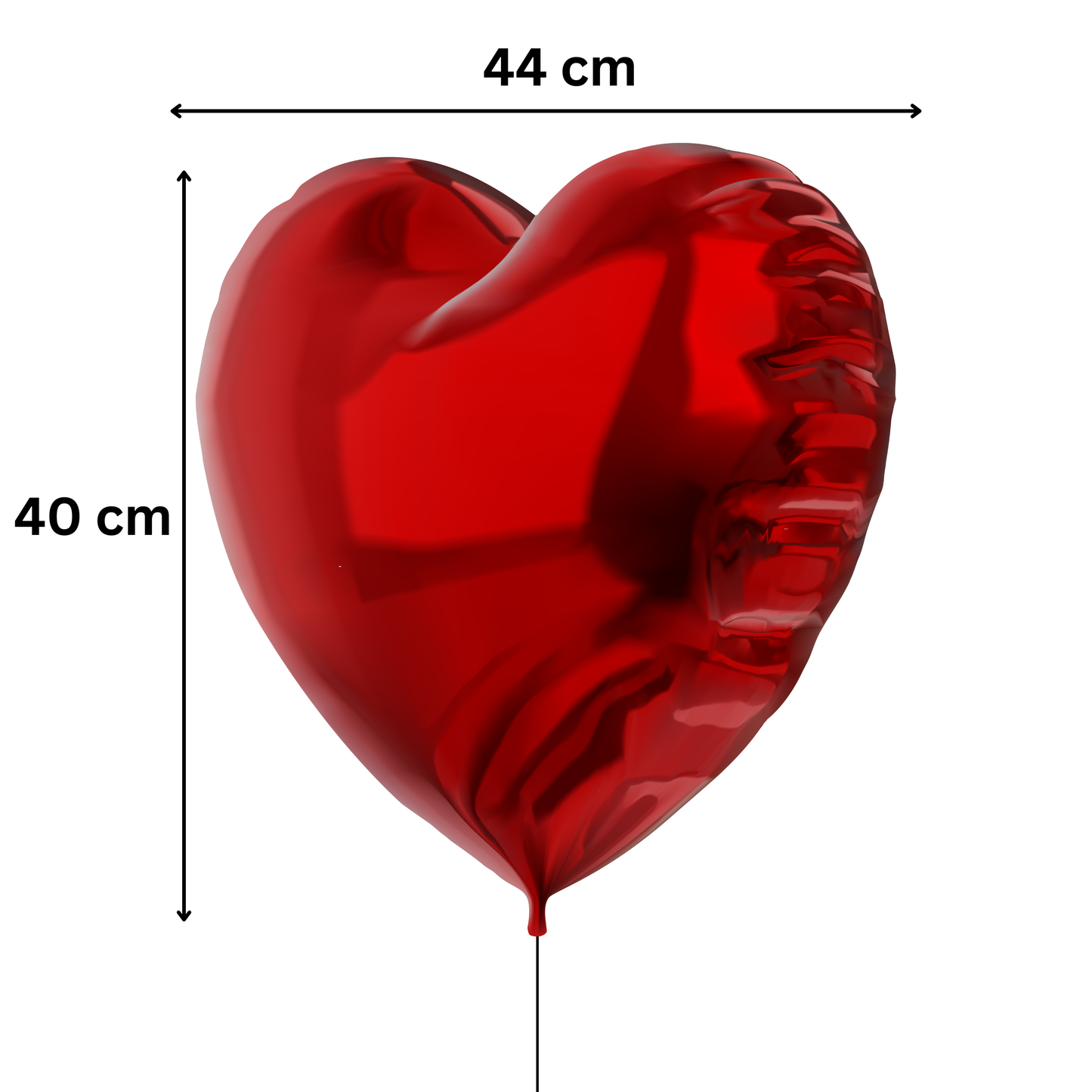 Red Heart Shape Baloon With Helium Gass