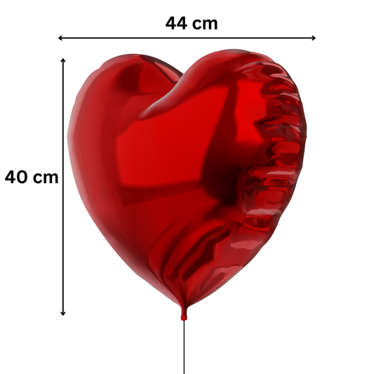 Red Heart Shape Baloon With Helium Gass