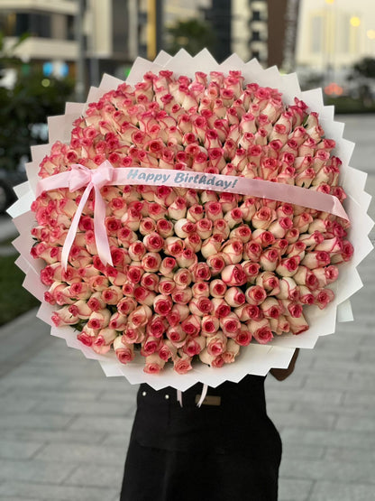 301 Jumilia Roses White Wrapping With Belt