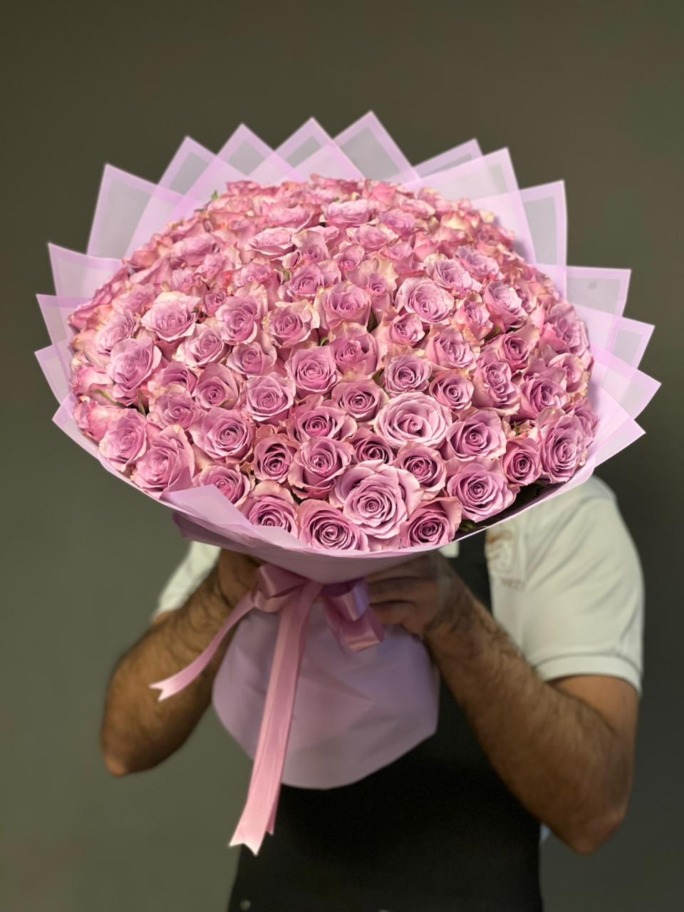 101 Purple Roses Purple Wrapping