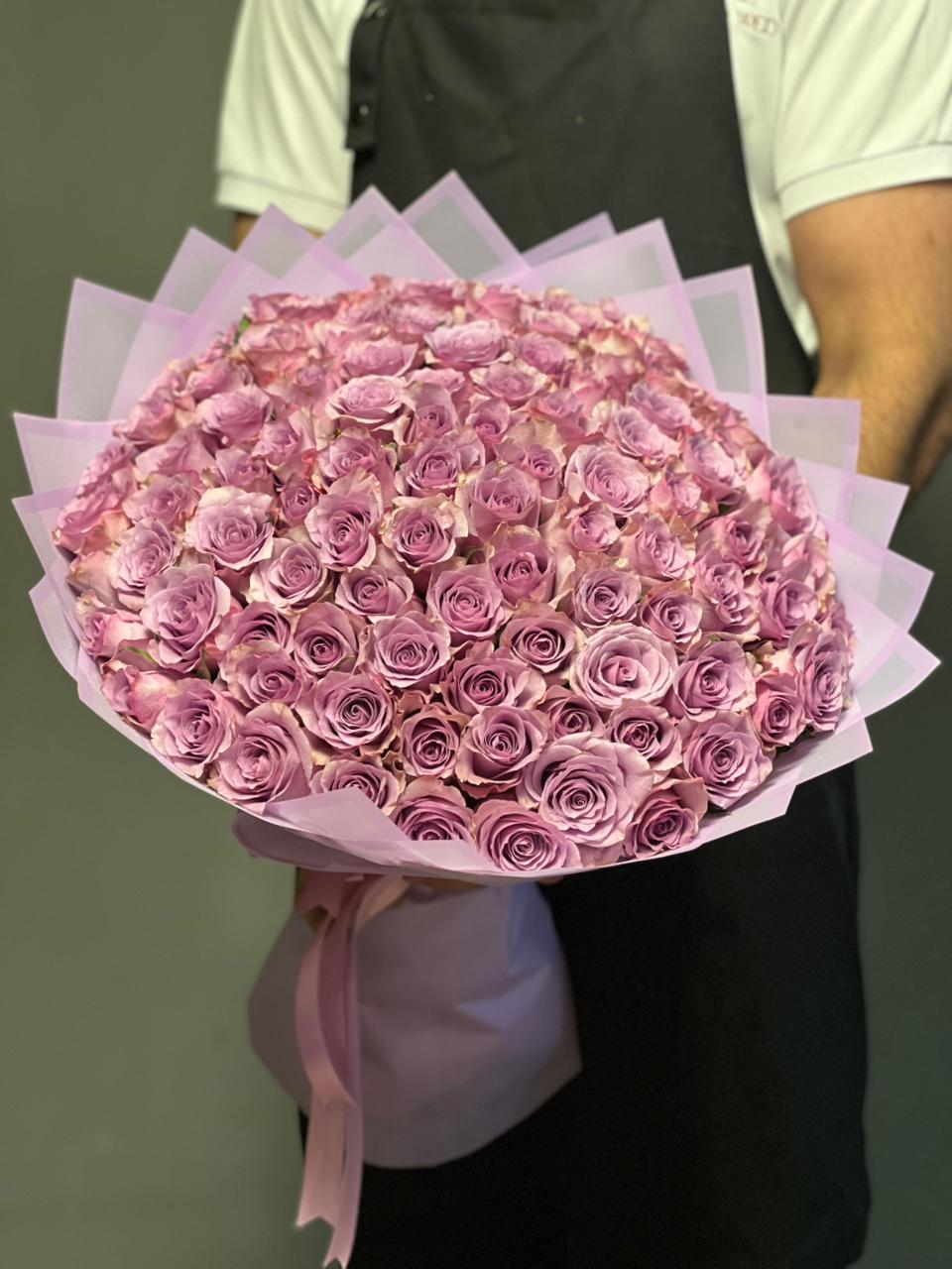 101 Purple Roses Purple Wrapping