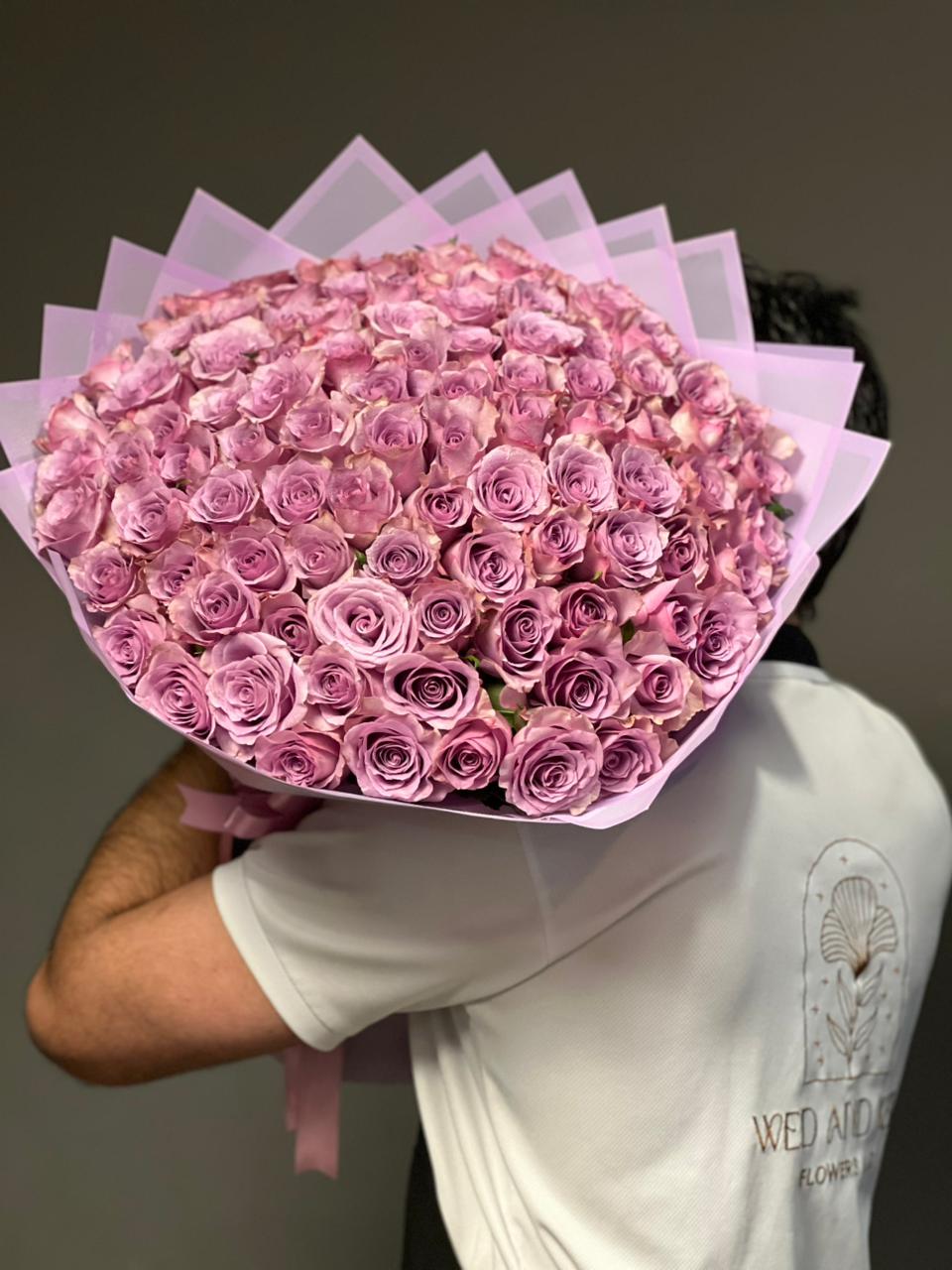 101 Purple Roses Purple Wrapping