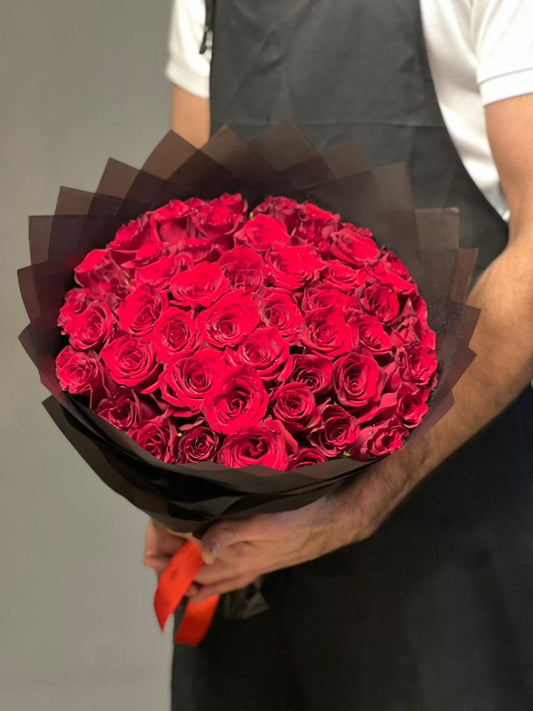 51 Red Roses Hand Bouqut