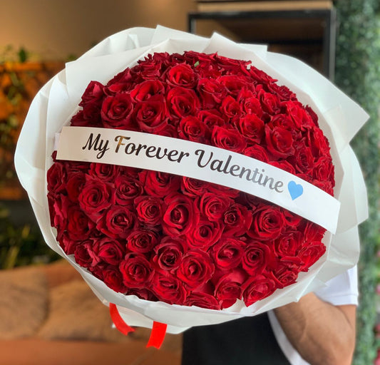 My Forever Valentine 101 Red Rose Flowers