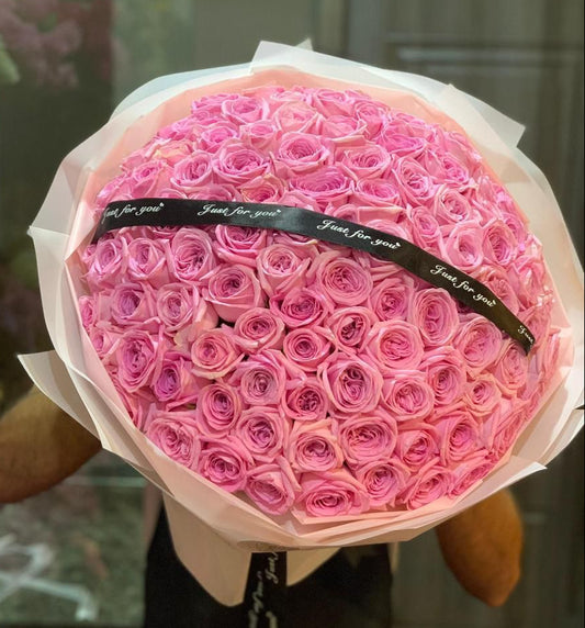 101 Pink Heidi Roses Bouquet