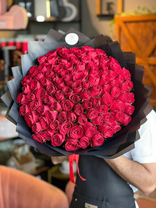 101 Red Roses Hand Bouquet
