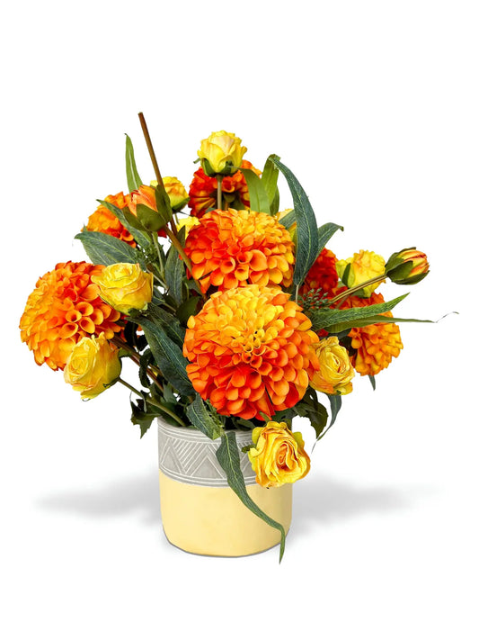 Sunburn Artifical Flower Vases - Wed and Wed Flowers LLC