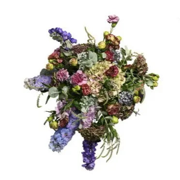 Cascading Delphinium Bridal Bouquet - Wed and Wed Flowers LLC