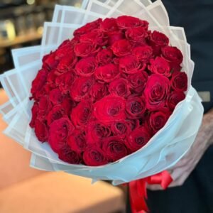 51 Red Roses White Wrapping