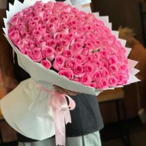 151 Pink Revival Roses White Warapping